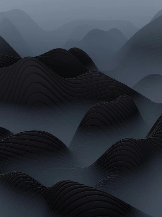 some lines on the surface of a mountain