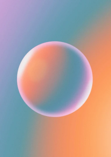 a multi - colored background with a round object in the middle