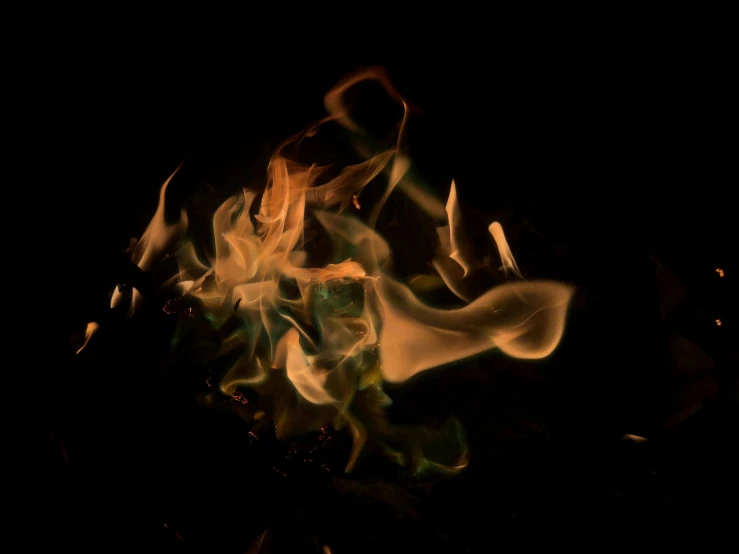 close up image of flames that appear to have turned orange