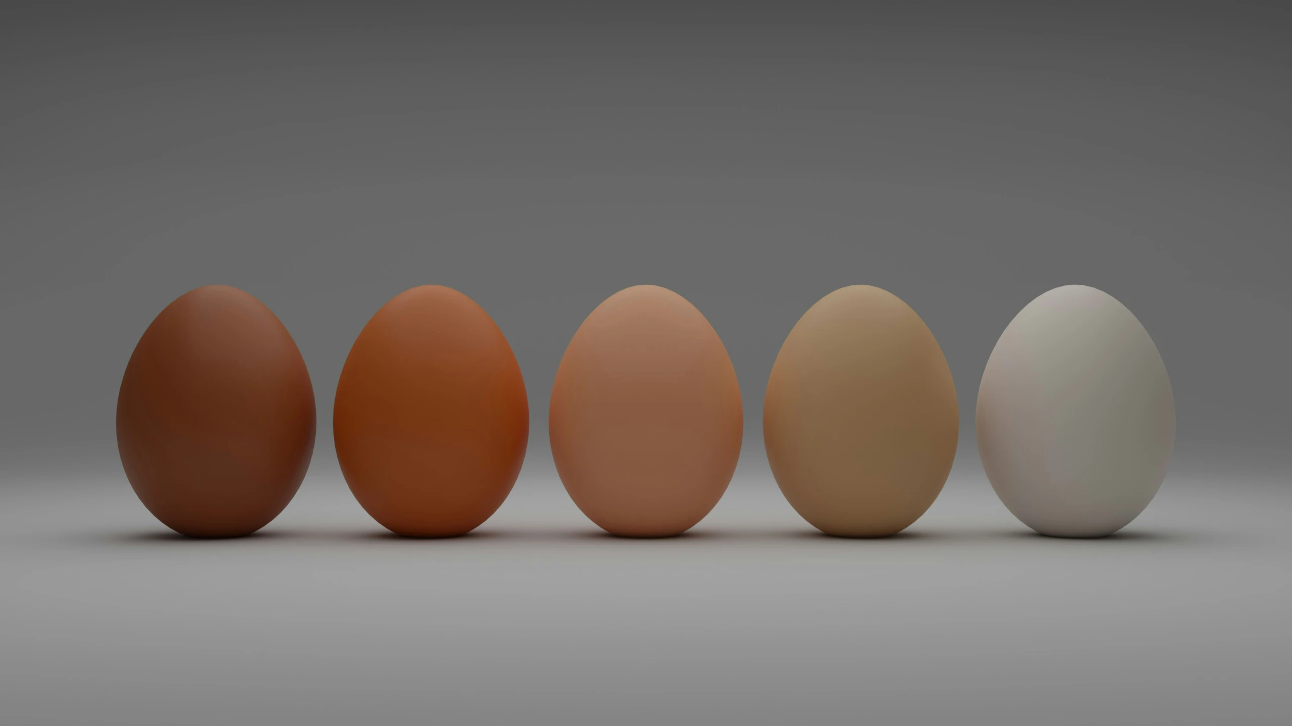 a row of eggs standing in a line