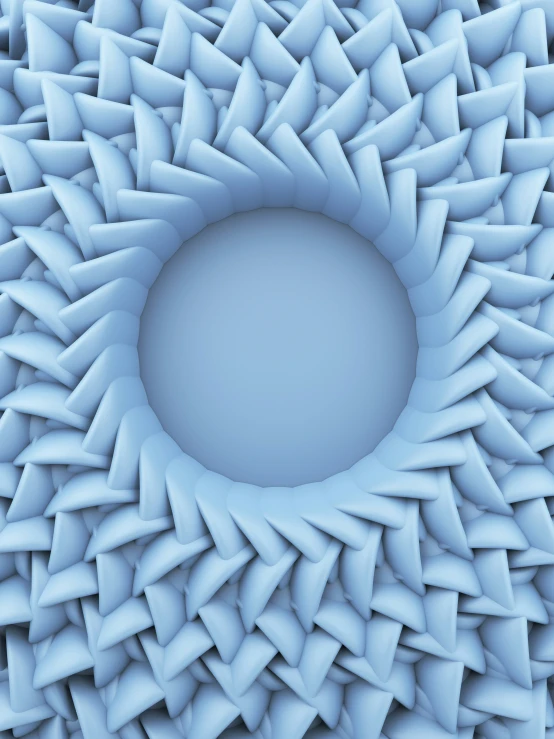 abstract 3d renderer with blue shapes that form the background