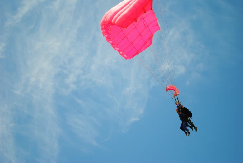 a person that is para - sailing in the sky