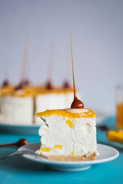 closeup of a piece of cake with a bite taken out