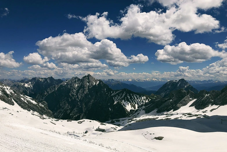 there are clouds that have passed over the mountains