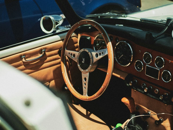 the interior of an old car that is being used as a home