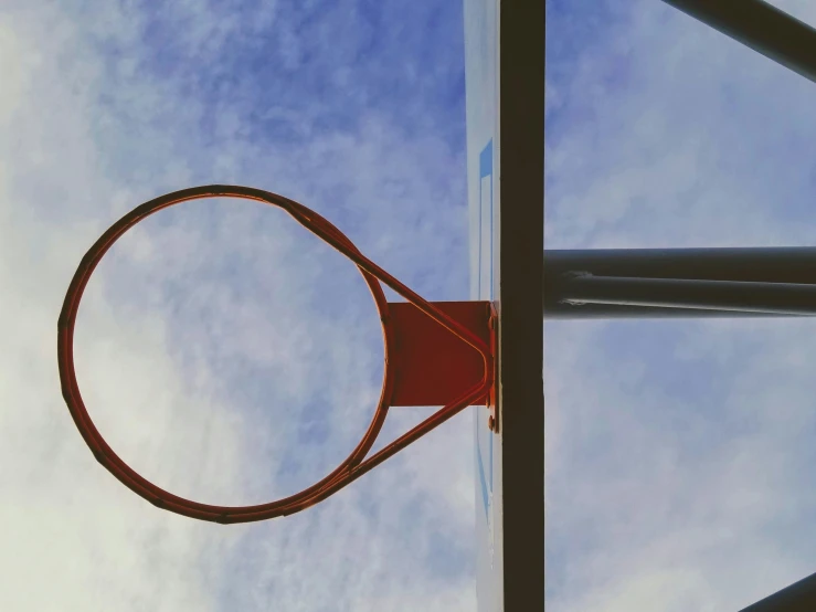 a basketball hoop is shown in the middle of a picture