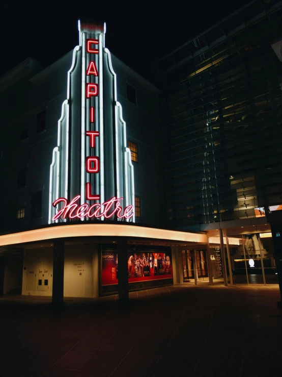 a el sign lit up with neon lights