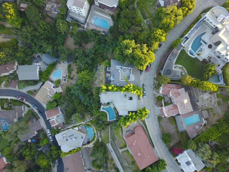 an aerial view of a neighborhood with lots of houses