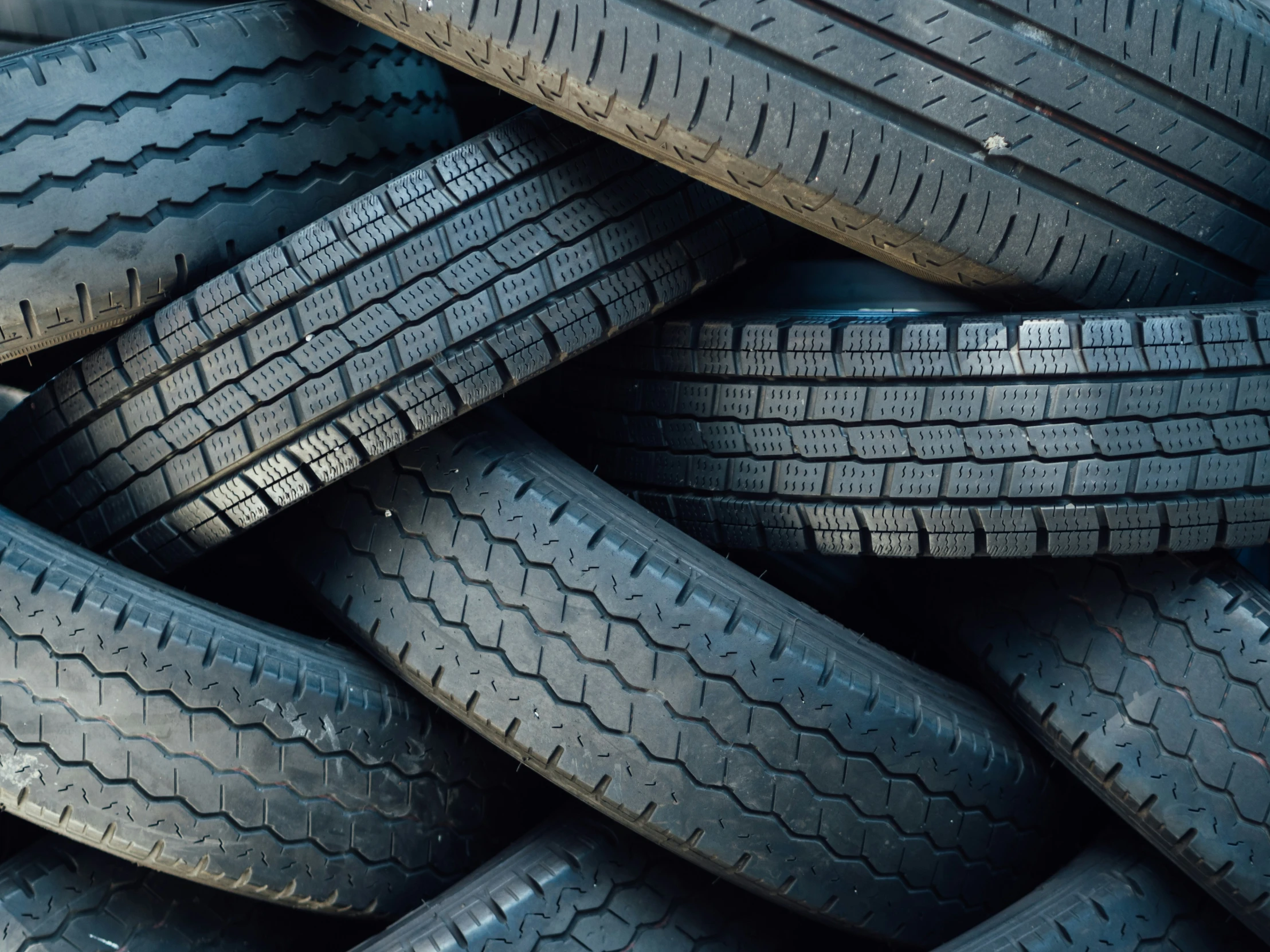 an image of close up of many tires