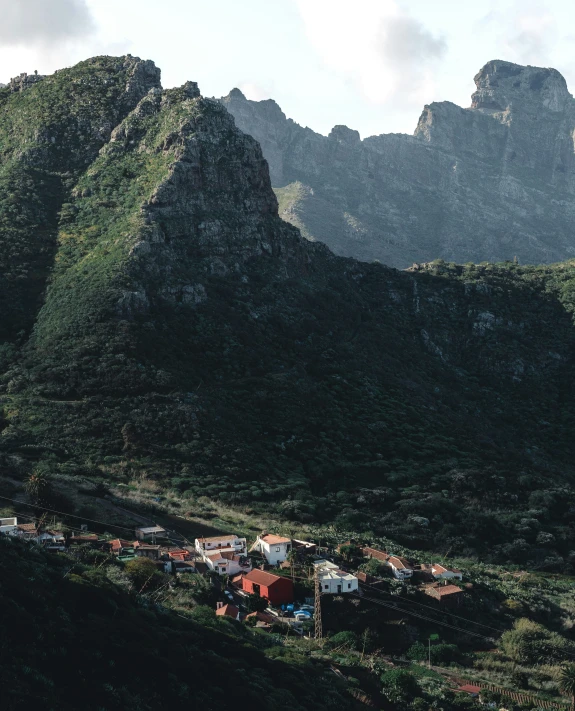 a beautiful mountain scene with a lot of vegetation