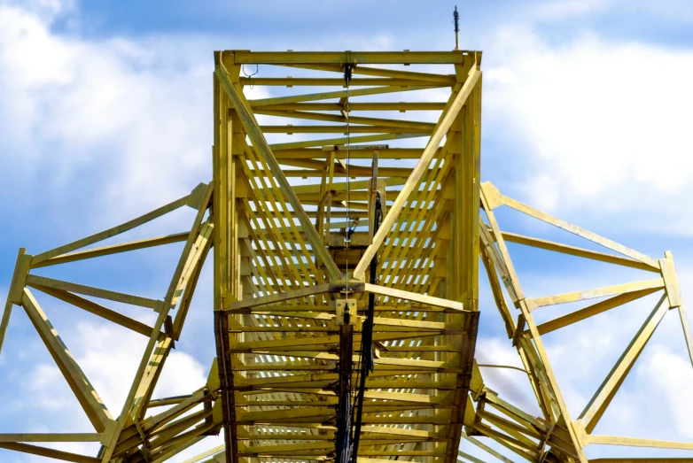 a close up view of a wind indicator in a tower