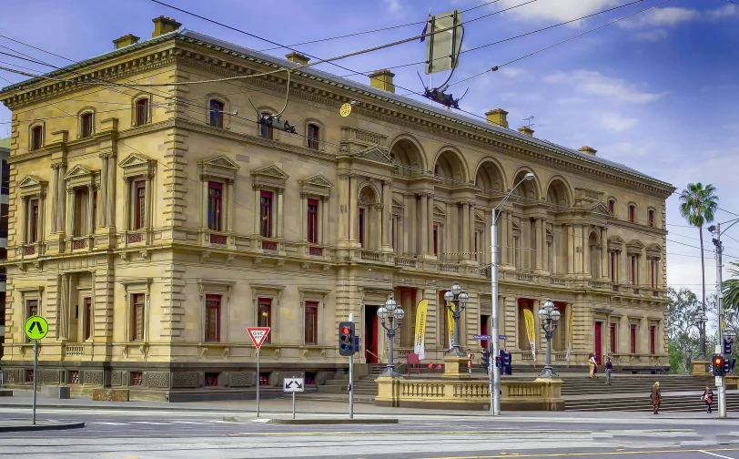 an old fashioned building that is made of stone