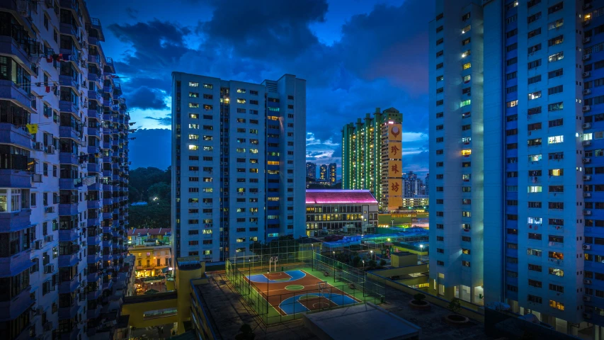 a number of tall buildings in a city