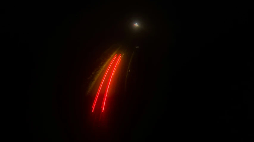 the red line is lit up by the light