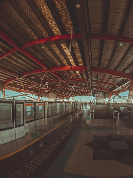 inside a train station waiting for the train