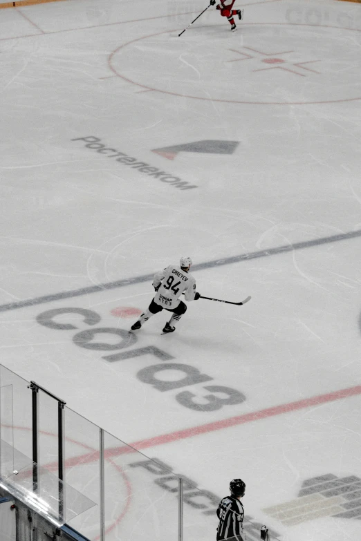 an ice hockey player playing on the ice