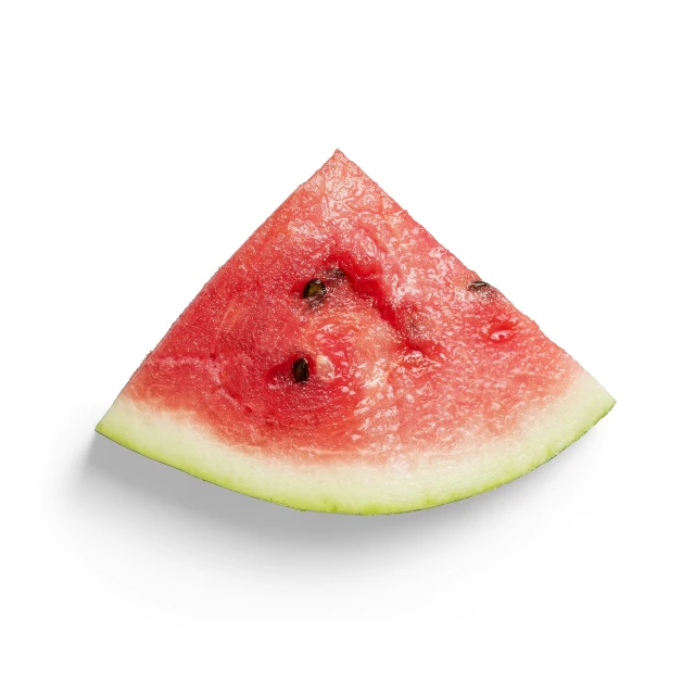 there is a slice of watermelon that was cut in half