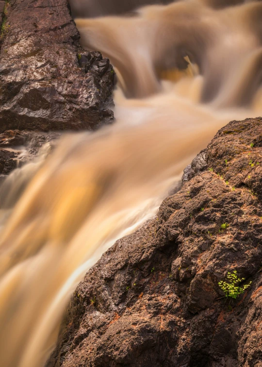 some rocks and water are in the same color