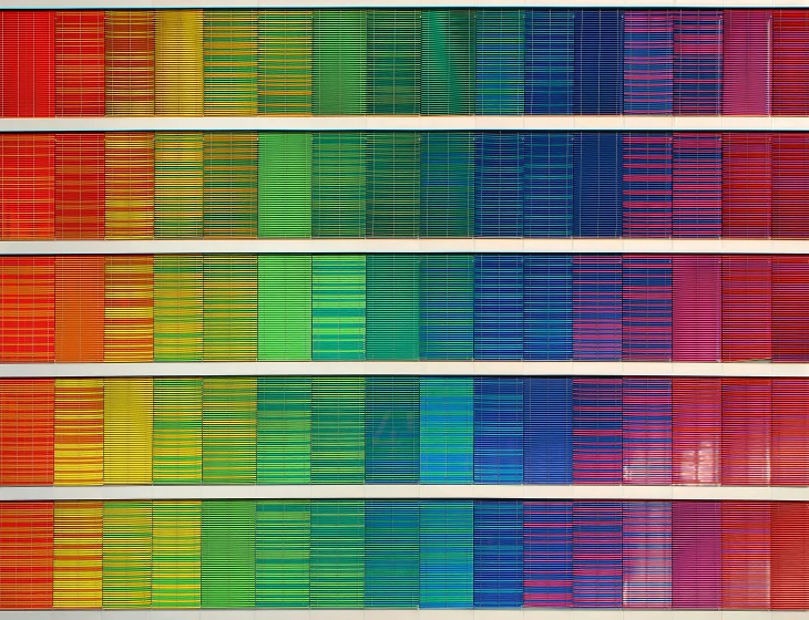 an image of a rainbow line