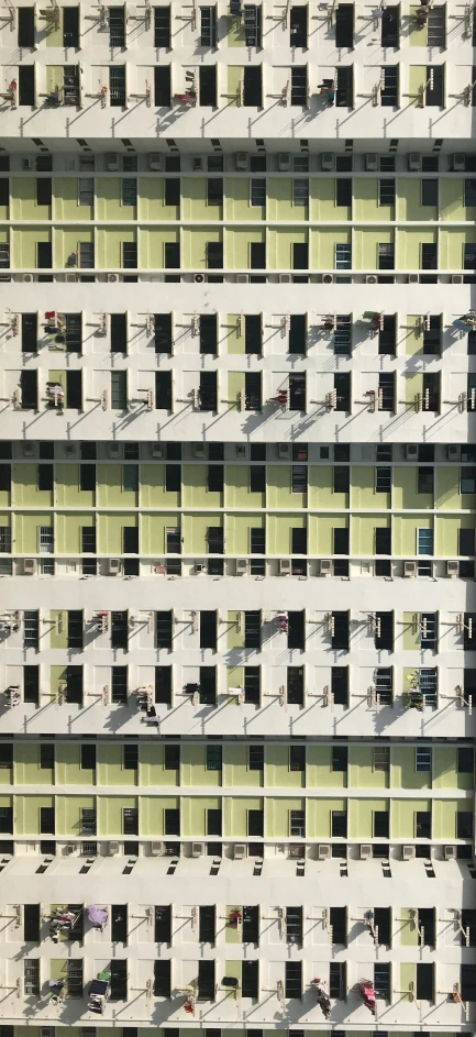 the top of an apartment building with balconies