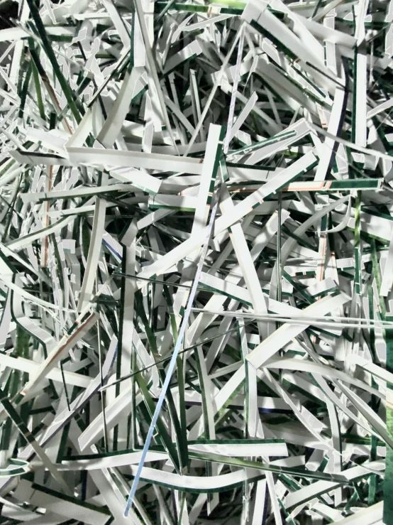 a large group of white wires piled together