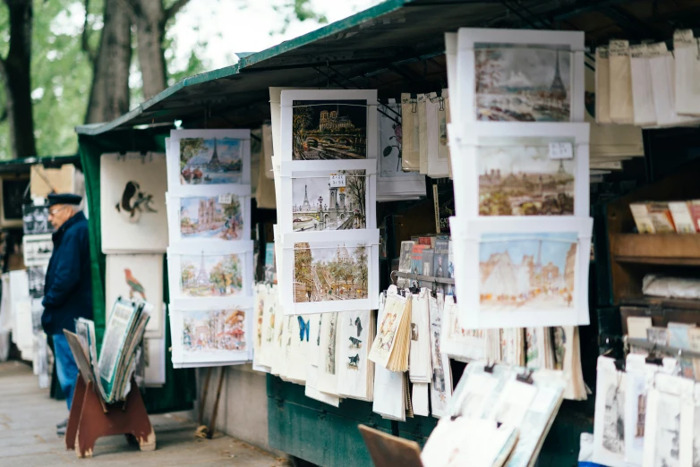 books are for sale at an open air book sale