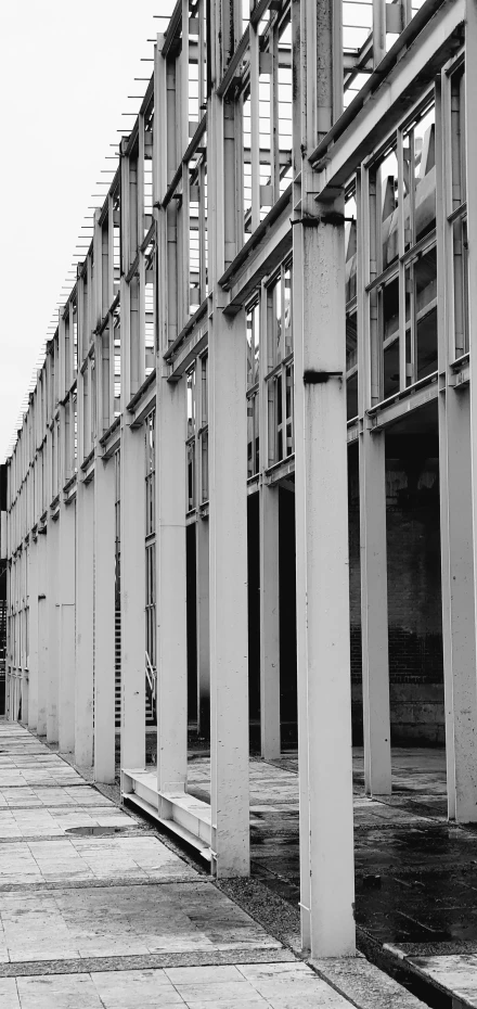 several windows next to one another in an empty room