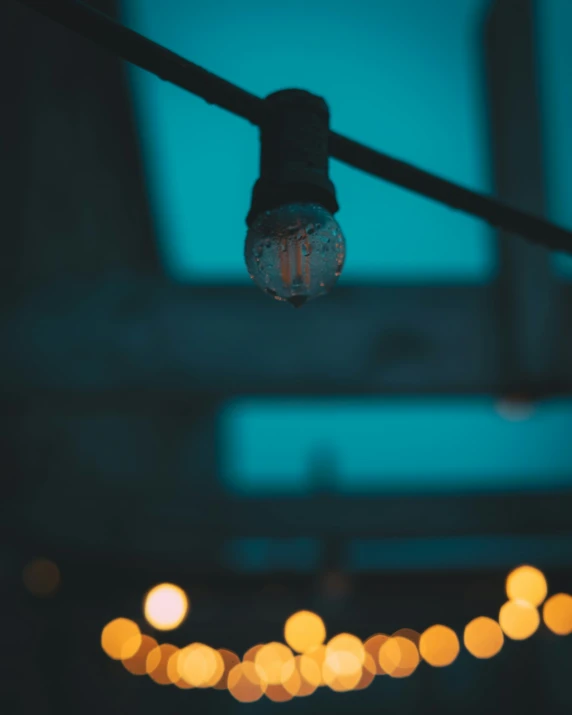 a close up view of a light bulb