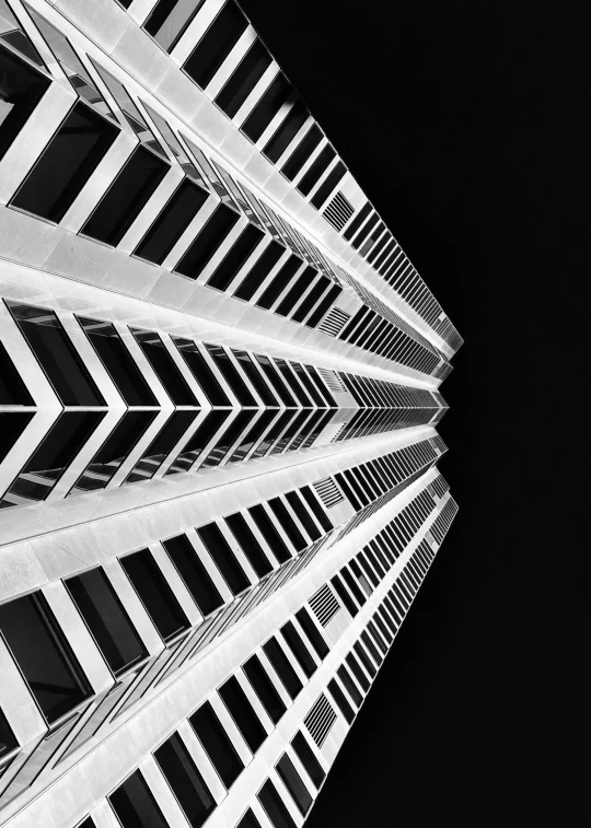 looking up at the side of an office building