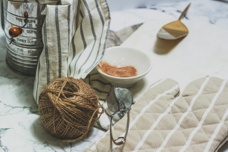 various crafts supplies sitting on top of a table