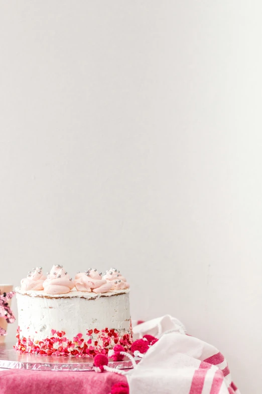 two cake cakes sitting on top of a table