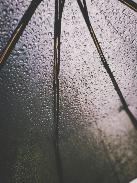 an umbrella in front of some raindrops that are almost closed