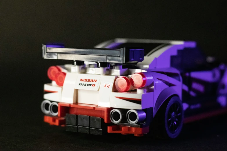 the side of a toy car made out of legos