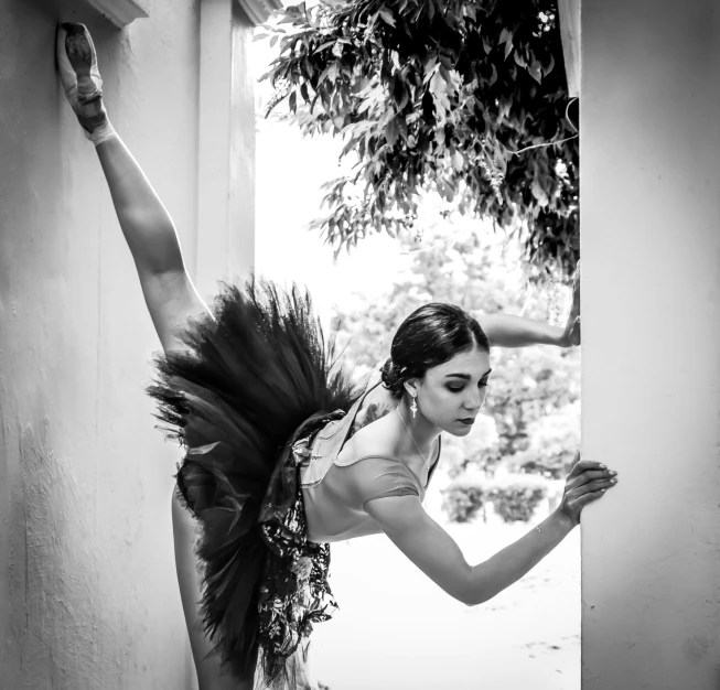 an artistic po of a beautiful young woman wearing a dress and feathers