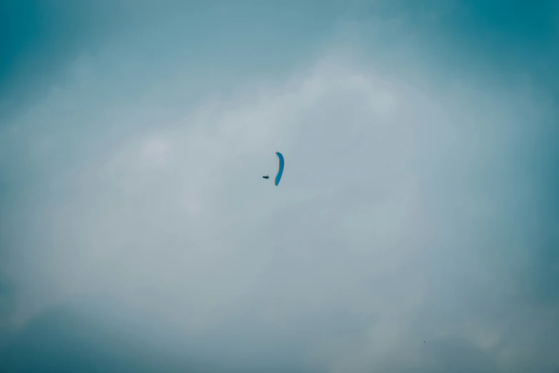 a kite is flying high in the air