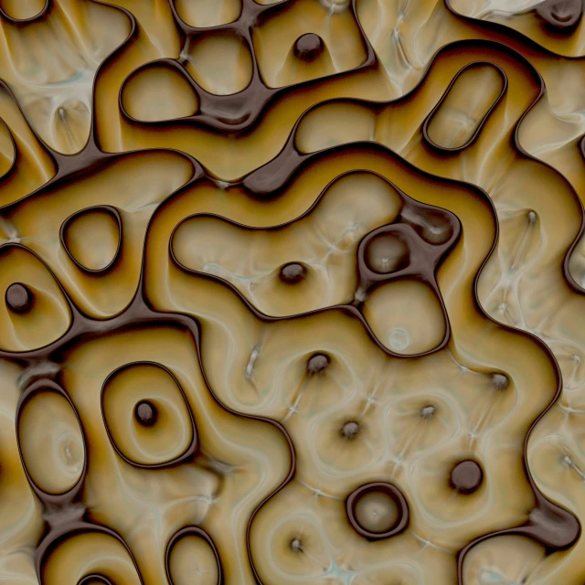 an abstract surface has swirls and bubbles