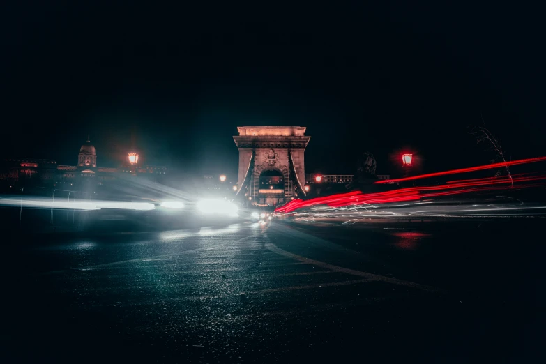 long exposure s of cars speeding down the road