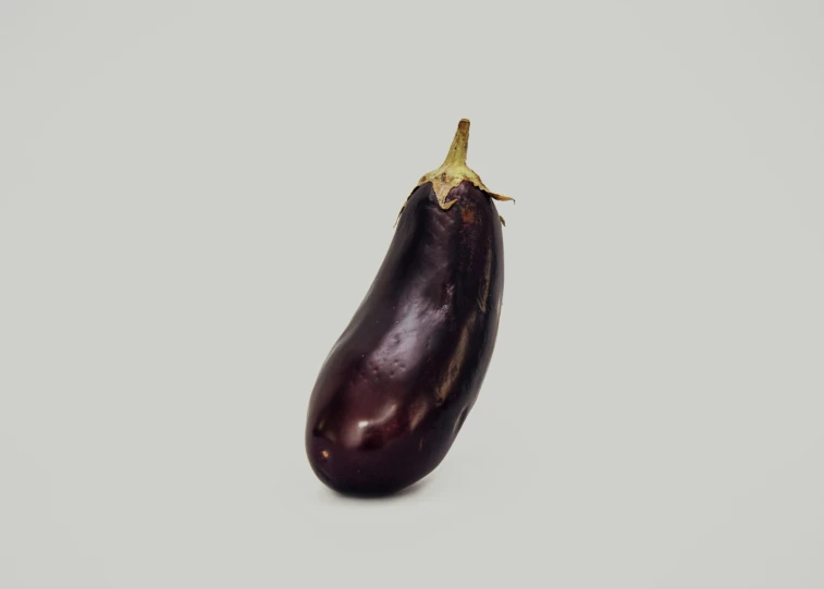 a close - up of an eggplant on a white background