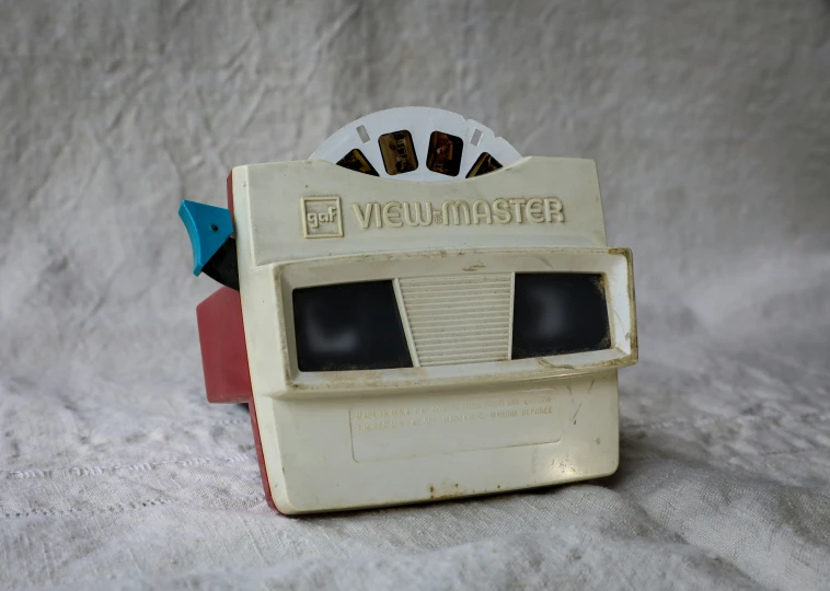 a toy television that is made out of an old school cassette recorder