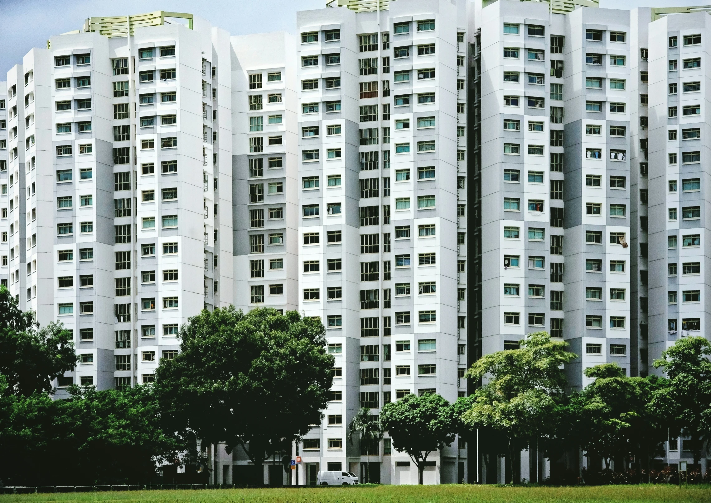 a large white building with lots of windows