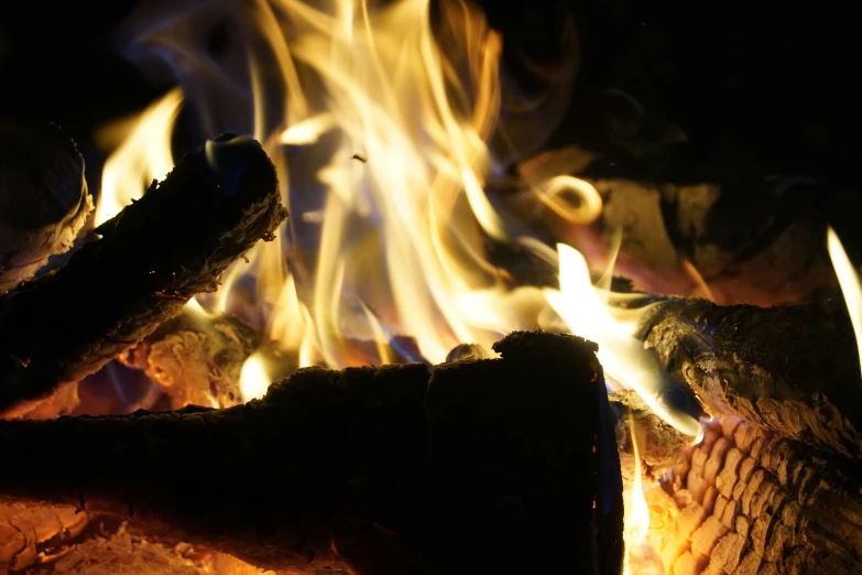 this is a close up of fire flames