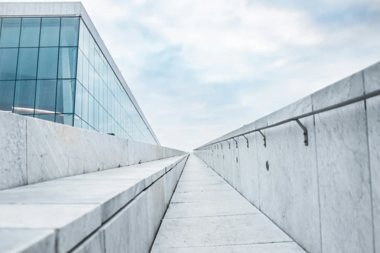 concrete steps in front of a building