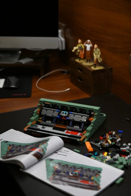 an electronic device that is built from legos