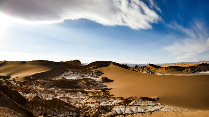 the sand dunes on a bright sunny day