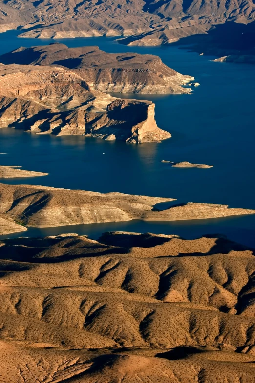 a view of the island of lake mead in california