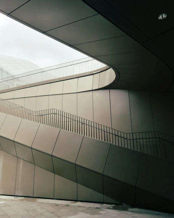 stairs and balconies inside an architectural building