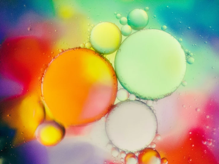 a painting of some water and bubbles