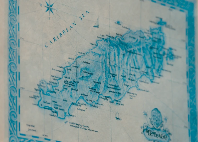 a close up of a map with an image of a map