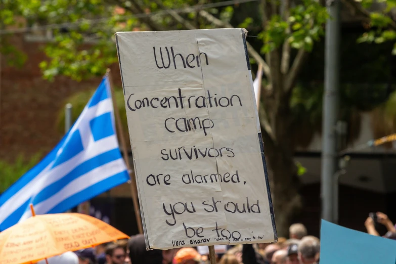 a sign stating where generations camps are situated