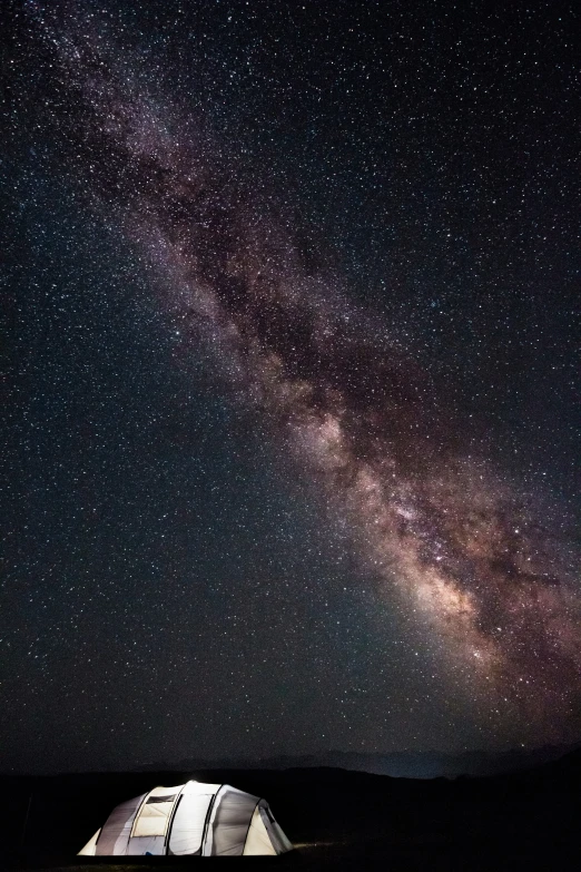 a po taken of the night sky with the milky